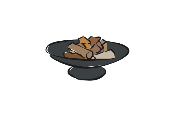 Brasero rond en forme de coupole