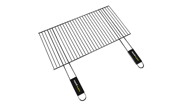 Grille barbecue L 57 x P 30 cm acier chromé Cook'in Garden avec poignées soft-touch