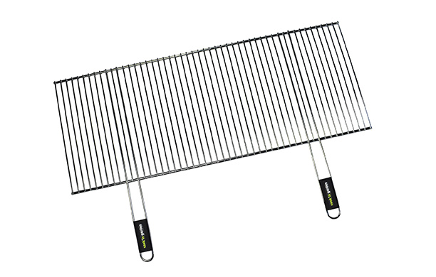 Grille barbecue découpable Cook'in Garden L 100 x P 40 cm en acier chromé avec poignées soft-touch