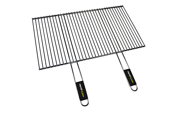Grille barbecue découpable Cook'in Garden L 70 x P 40 cm en acier chromé avec poignées soft-touch