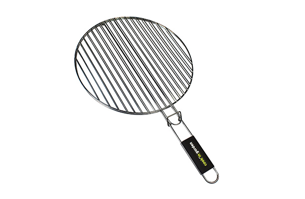 Grille barbecue ronde ø37 cm cm acier chromé Cook'in Garden avec poignée soft-touch