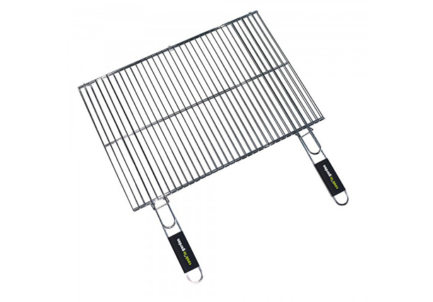 Grille barbecue L 60 x P 40 cm acier chromé Cook'in Garden avec poignée soft-touch