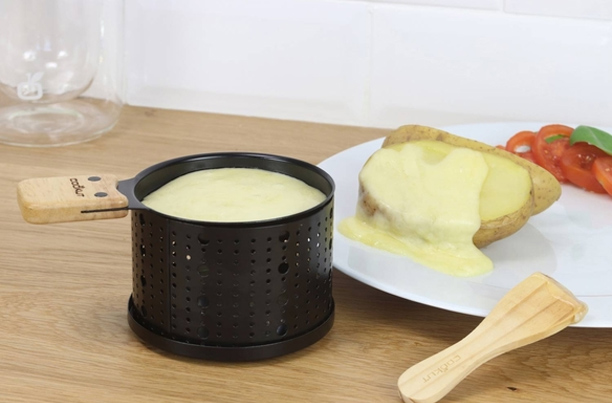 Raclette à la bougie avec fromage fondu Cookut