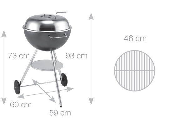 Dimensions et caractéristiques du Barbecue Dancook à charbon 1000
