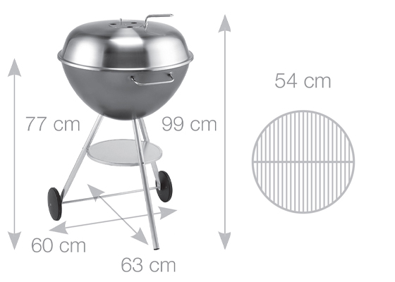Caractéristiques et dimensions du barbecue charbon 1400 Dancook