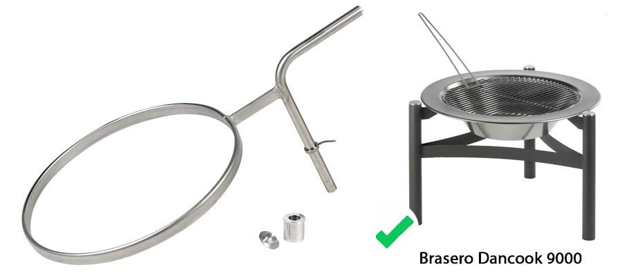 caracteristiques du support pivotant de cuisson brasero Dancook 9000
