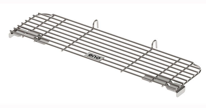 Grille de repos en inox avec crochets de maintien pour la plancha