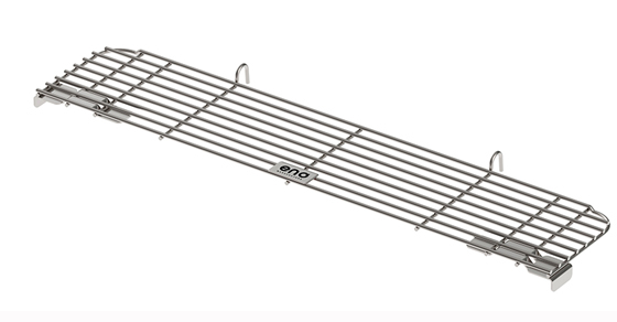 Grille de repos en inox avec crochets de maintien pour la plancha