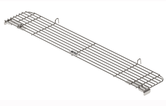 Grille de repos en inox avec cochets de maintien pour la plancha