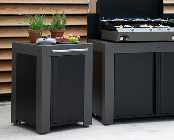 Desserte Felix en Acier sur Terrasse