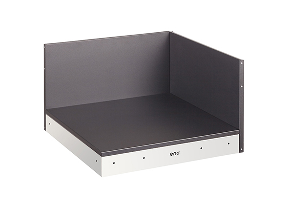 Modulo plateau d'angle en acier noir et inox marin ENO