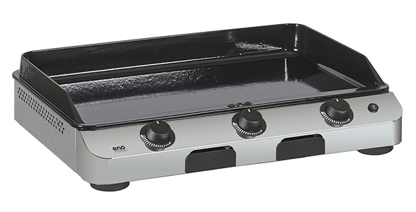 3 brûleurs sur la plancha Fusion 75 ENO en inox marin