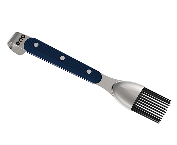 Brosse de cuisine, brosse en acier inoxydable avec poils en silicone