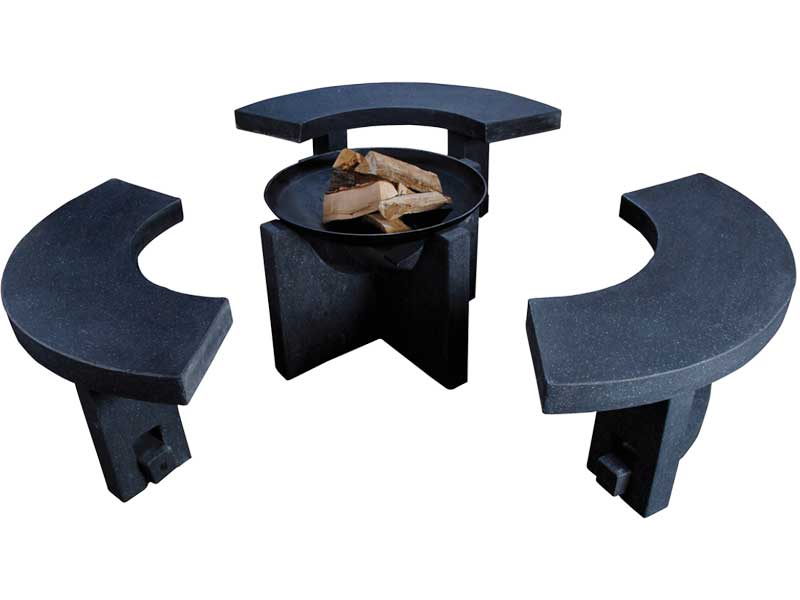 Brasero Fonte avec bancs en granit