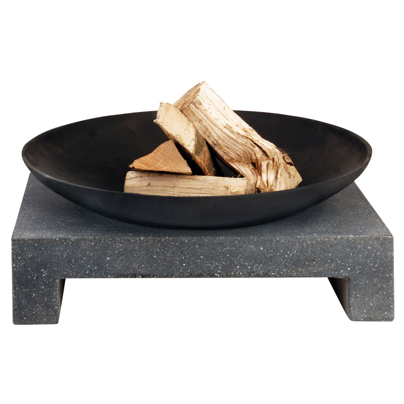 Caracteristiques Brasero en fonte support granit rectangulaire