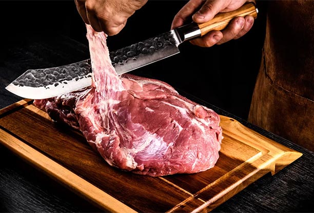 Couteau du boucher 25,5 cm Olive Forged découpant de la viande