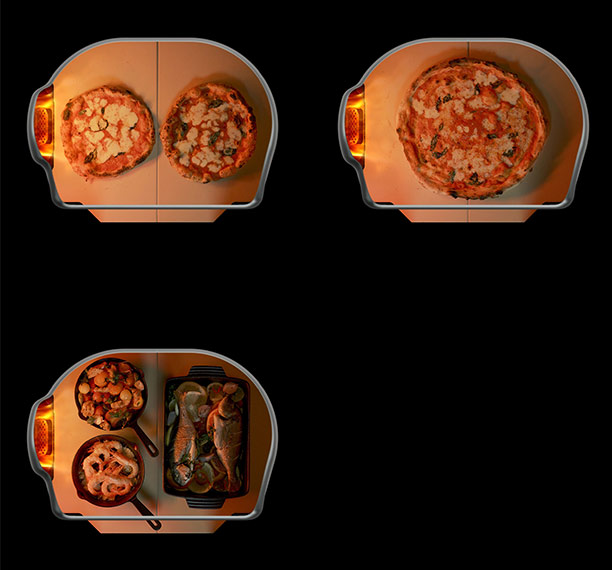 Surface de cuisson du four à pizza hybride Dôme Gen 2 Noir Gozney