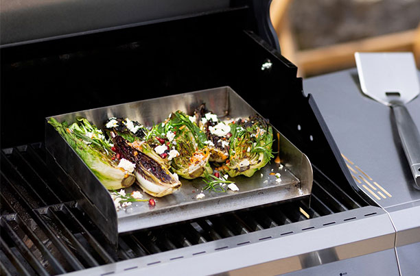 Plancha barbecue universelle en inox Grillfürst à poser sur grille