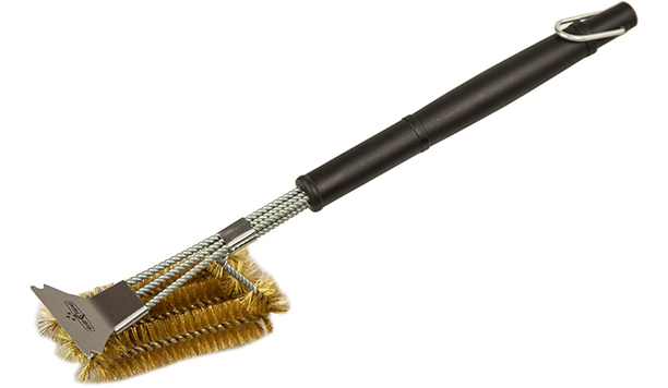 Triple brosse barbecue Grillfürst en laiton