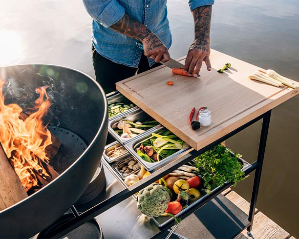 5 bacs en inox pour Fire Kitchen Höfats