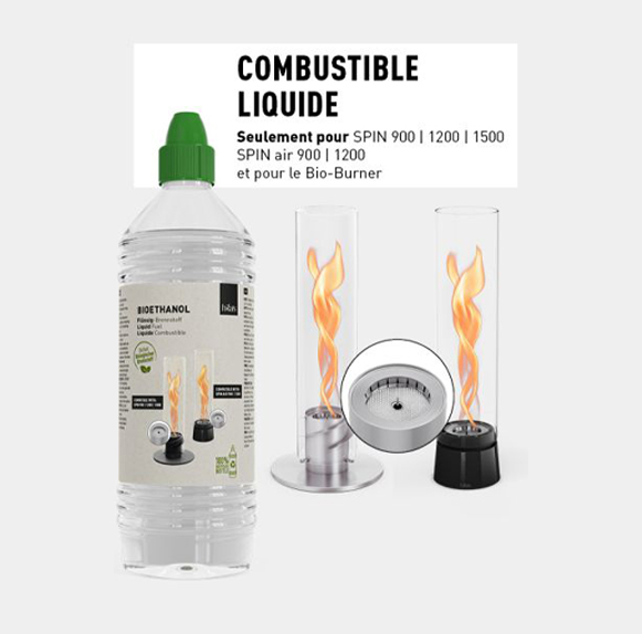Bouteille d'1 L de bioéthanol liquide Hofats