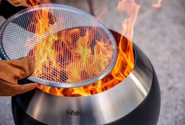 Pare-feu en inox Höfats pour brasero Moon 45
