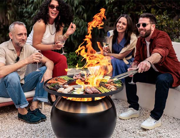 Plancha en fonte émaillée Höfats pour brasero Moon 55