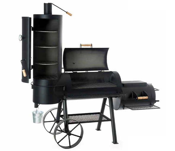 Barbecue locomotive Chuckwagon 16 avec portes des cuves ouvertes