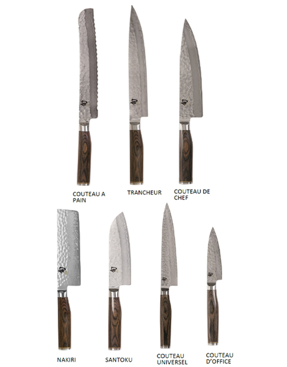 Gamme complète des couteaux Shun Premier Kai