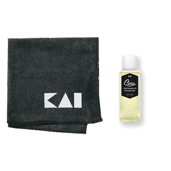 Kit d'entretien Huile de Camelia + MicroFibre KAI