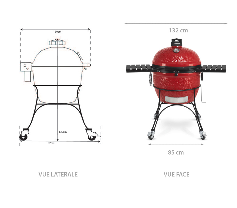 Dimensions du barbecue Big Joe II