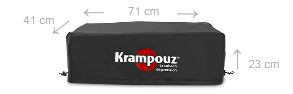Dimensions de la housse de protection Plancha double Design 65 cm et K Krampouz