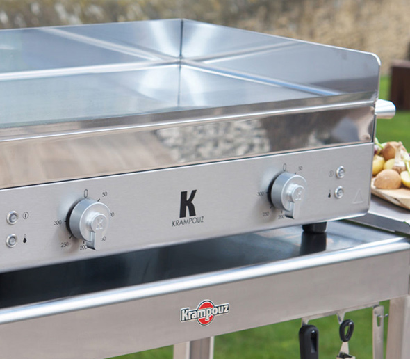 Plancha gaz K inox Krampouz grande plaque de cuisson