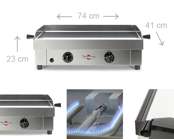 Dimensions grande plancha gaz Saveur Krampouz