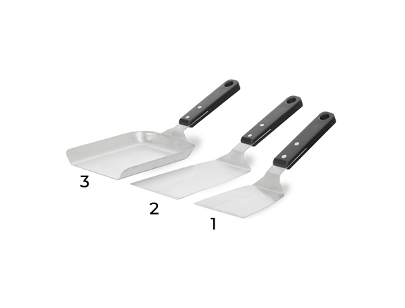 Zoom sur les trois modèles de spatules Le Marquier