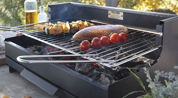 Barbecue encastrable Vulcain 54 x 32 cm ambiance