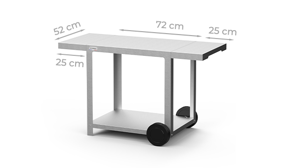 Dimensions et caractéristiques de la desserte Pure XL inox