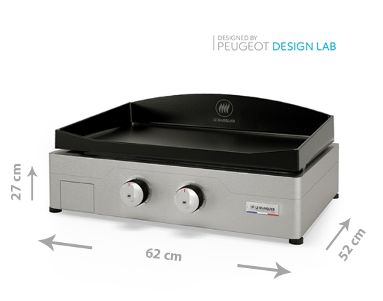 Plancha Gaz Signature Allure 260 INOX Dimensions