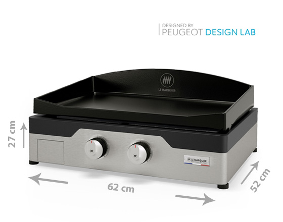 Plancha Gaz Signature Allure 260 Duo Dimensions