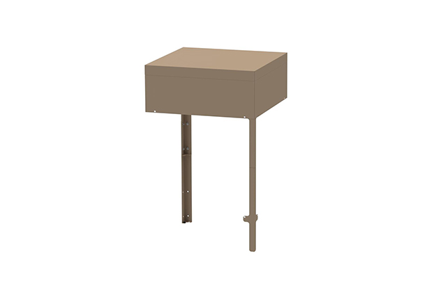 Meuble d'angle Taupe Le Marquier intégré dans une cuisine extérieure