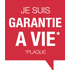 garantie à vie plaque