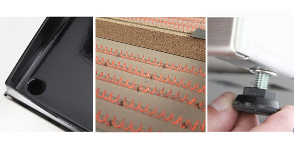 Fonctionnalités de la plancha électrique Allure 260 noire