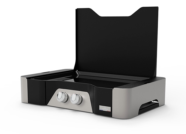 Plancha gaz Exclusive 260 DUO couvercle ouvert