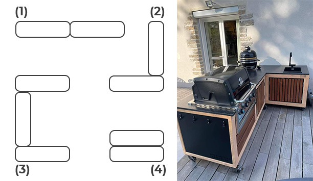 Cuisine extérieure Lulu La Nantaise Tontons Grilleurs modulable