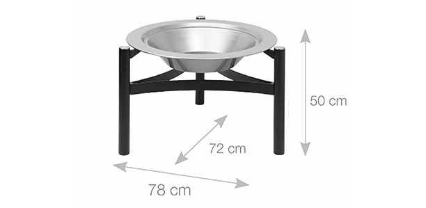 Dimensions du brasero 9000 inox Martinsen