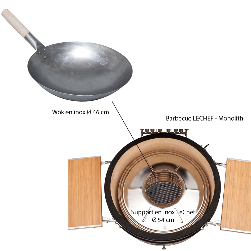 Grille en fonte demi lune pour barbecue LECHEF Monolith Grille en fonte demi lune pour barbecue LECHEF Monolith