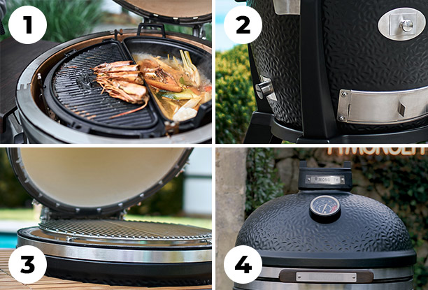 Focus sur 4 fonctionnalités du kamado Avant Garde LeChef Monolith à poser