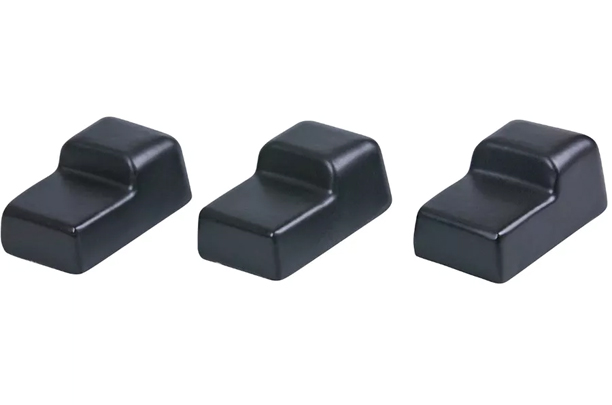 Lot 3 pieds en céramique noir Avangarde Monolith