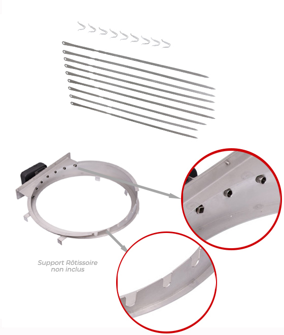 Set 9 pics à brochette barbecue Monolith