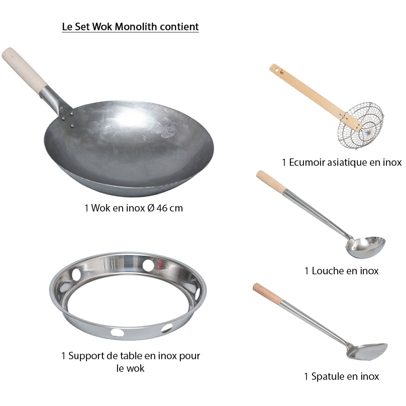Set Wok en Inox Monolith